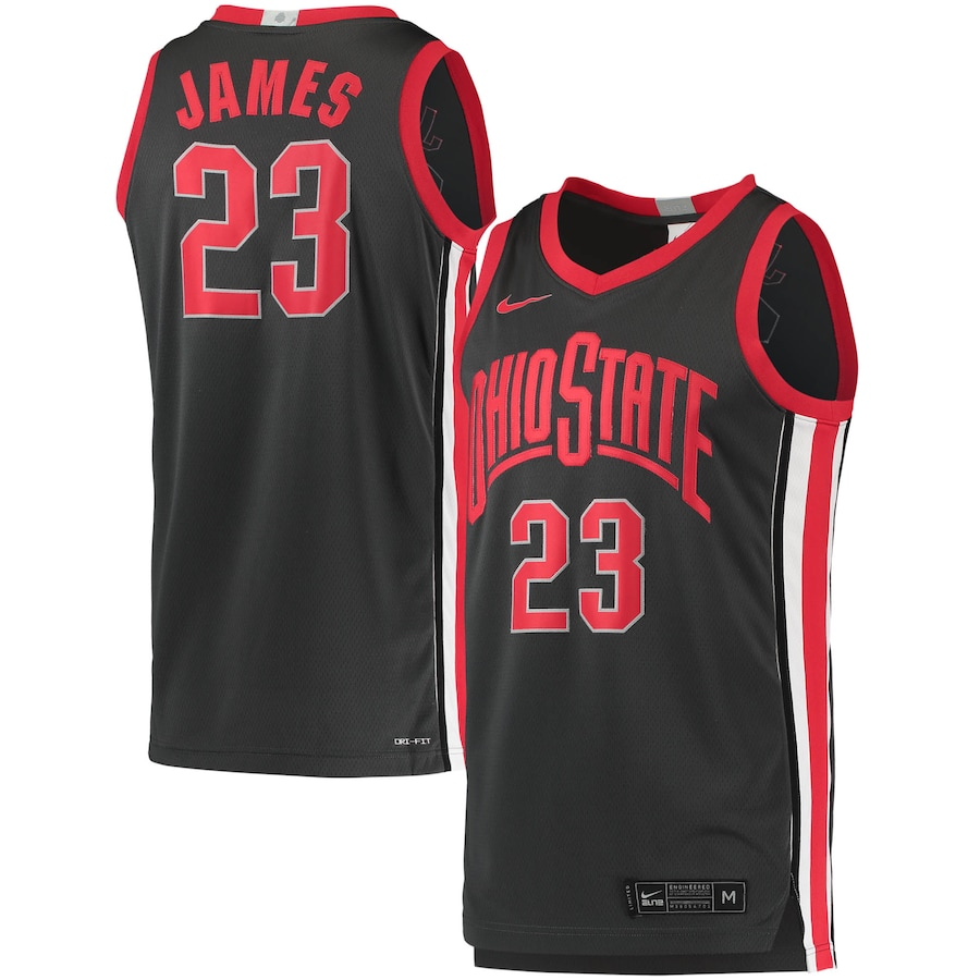 Men's Ohio State Buckeyes LeBron James #23 Black Jersey